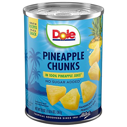 Dole Pineapple Chunks in 100% Pineapple Juice - 20 Oz - Image 3