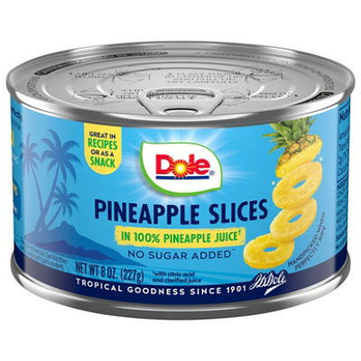 Dole Pineapple Slices in 100% Pineapple Juice - 8 Oz - Image 1