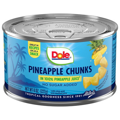 Dole Pineapple Chunks in 100% Pineapple Juice - 8 Oz