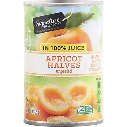 Signature SELECT Apricot Halves in 100% Juice - 15 Oz - Image 2