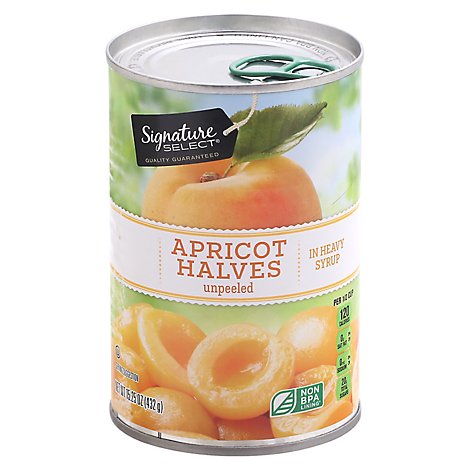 Signature SELECT Apricot Halves in Heavy Syrup Unpeeled - 15.25 Oz
