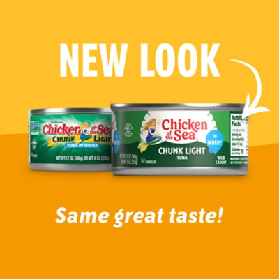 Chicken of the Sea Chunk Light Tuna in Water - 12 Oz Can - Image 2