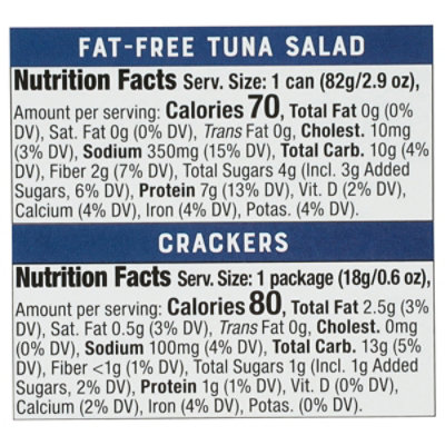 Bumble Bee Snack On The Run with Wheat Crackers Tuna Salad Fat-Free - 3.5 Oz - Image 3