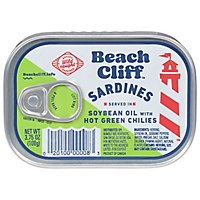 Beach Cliff Sardines in Soybean Oil with Hot Green Chilies - 3.75 Oz - Image 3