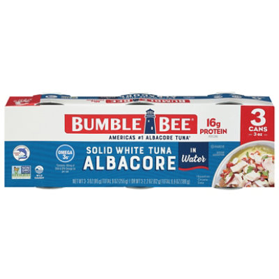 Bumble Bee Tuna Albacore Solid White in Water - 3-3 Oz - Image 3