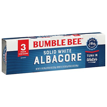 Bumble Bee Tuna Albacore Solid White in Water - 3-3 Oz - Image 1