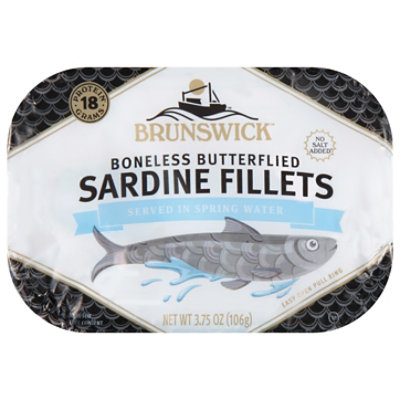 Brunswick Sardines Fillets in Spring Water - 3.75 Oz