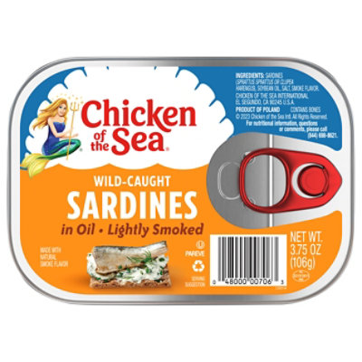 Chicken of the Sea Sardines Lightly Smoked in Oil - 3.75 Oz - Image 1