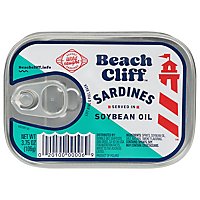 Beach Cliff Sardines in Soybean Oil - 3.75 Oz - Image 1