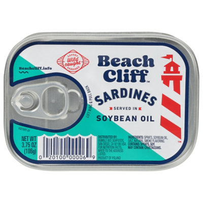 Beach Cliff Sardines in Soybean Oil - 3.75 Oz - Image 3