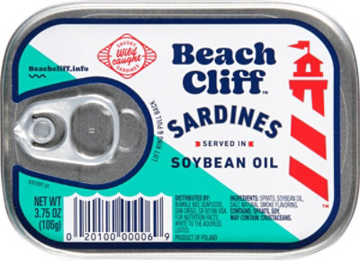 Beach Cliff Sardines in Soybean Oil - 3.75 Oz - Image 2