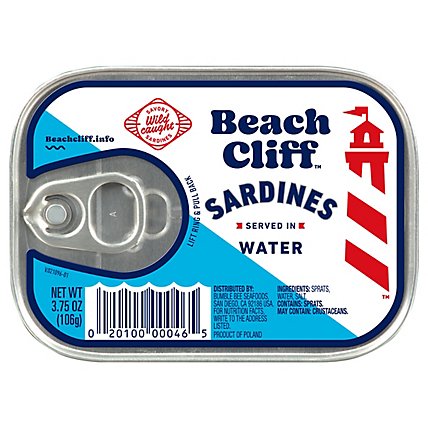 Beach Cliff Sardines in Water - 3.75 Oz - Image 2
