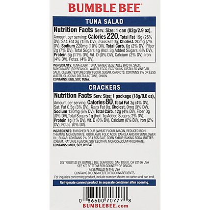 Bumble Bee Snack On The Run with Crackers Tuna Salad - 3.5 Oz - Image 6