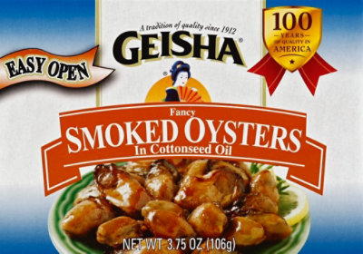 Geisha Oysters Smoked Fancy in Cottonseed Oil - 3.75 Oz - Image 2