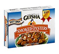 Geisha Oysters Smoked Fancy in Cottonseed Oil - 3.75 Oz