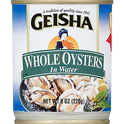 Geisha Oysters in Water Whole - 8 Oz - Image 2