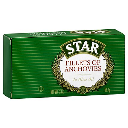 Star Fillets Of Anchovies in Olive Oil - 2 Oz - Image 1