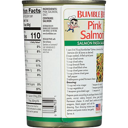 Bumble Bee Salmon Pink Premium Wild - 14.75 Oz - Image 5