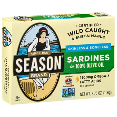 Season Sardines Skinless Boneless In Oil - 3.75 Oz - Image 1