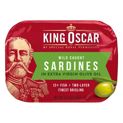 King Oscar Sardines in Extra Virgin Olive Oil Double Layer Omega-3 - 3.75 Oz - Image 1