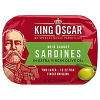 King Oscar Sardines in Extra Virgin Olive Oil Double Layer Omega-3 - 3.75 Oz - Image 1