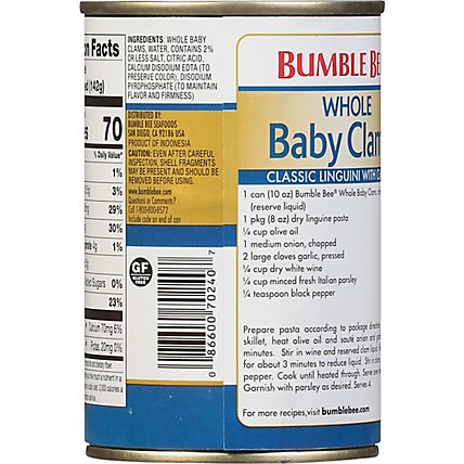 Bumble Bee Clams Baby Fancy Whole - 10 Oz - Image 6