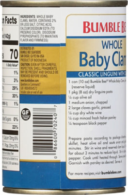 Bumble Bee Clams Baby Fancy Whole - 10 Oz - Image 6