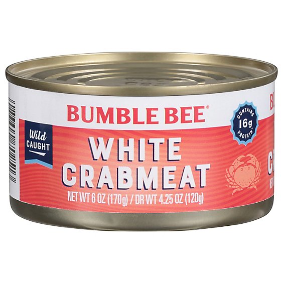 Bumble Bee Crabmeat Premium Select Wild Fancy White - 6 Oz