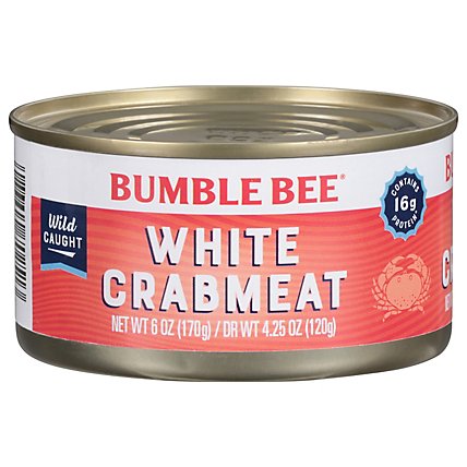 Bumble Bee Crabmeat Premium Select Wild Fancy White - 6 Oz - Image 1