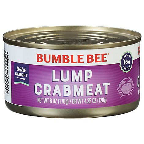 Bumble Bee Crabmeat Premium Select Wild Fancy Lump - 6 Oz