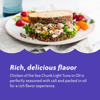 Chicken of the Sea Chunk Light Tuna in Oil Chunk Style - 12 Oz - Image 5