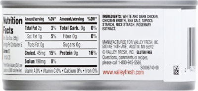 Valley Fresh Chicken White & Dark 100% Natural in Broth - 10 Oz - Image 6