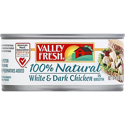 Valley Fresh Chicken White & Dark 100% Natural in Broth - 10 Oz - Image 2