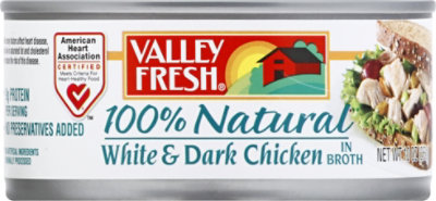 Valley Fresh Chicken White & Dark 100% Natural in Broth - 10 Oz - Image 2