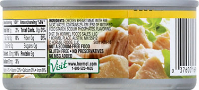 Hormel Premium Chicken Breast  In Water With Rib Meat Can - 5 Oz - Image 3