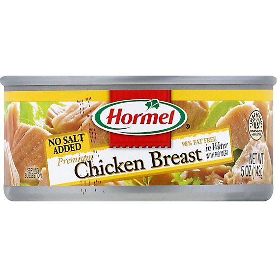 Hormel Chicken Breast Premium with Rib Meat in Water No Salt Added - 5 Oz