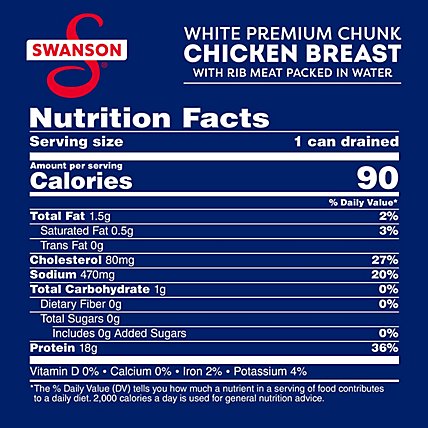 Swanson Chicken Breast Premium Chunk White - 4.5 Oz - Image 5