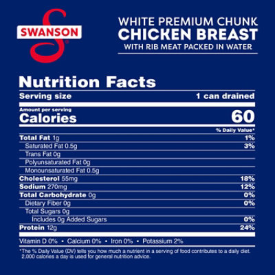 Swanson White Premium Chunk Canned Chicken Breast in Water - 4.5 Oz - Image 4