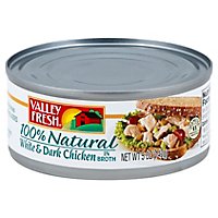 Valley Fresh Chicken White & Dark 100% Natural in water - 5 Oz - Image 1
