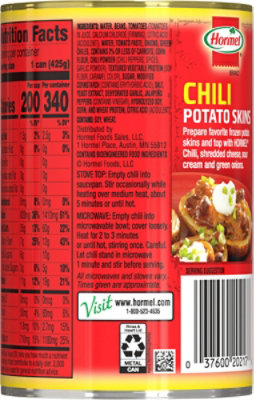 Hormel Chili Vegetarian with Beans 99% Fat Free - 15 Oz - Image 5