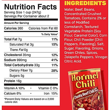 Hormel Chili Chunky with Beans - 15 Oz - Image 5
