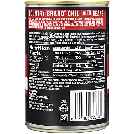 Stagg Chili With Beans Country Brand Mild - 15 Oz - Image 6