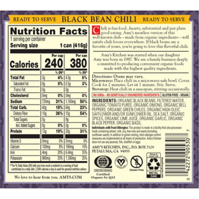Amy's Black Bean Chili - 14.7 Oz - Image 4