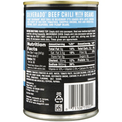 Stagg Chili With Beans Silverado Beef 97% Fat Free - 15 Oz - Image 6