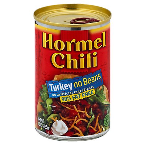 Hormel Chili Turkey No Beans 98% Fat Free - 15 Oz