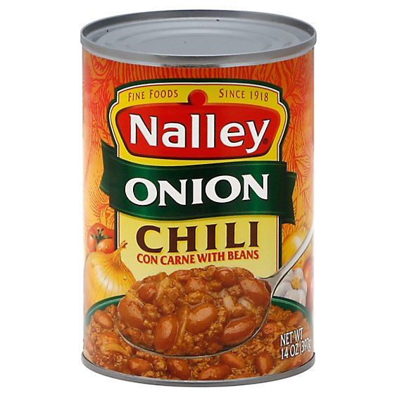 Nalley Chili Con Carne With Beans And Onions - 14 Oz