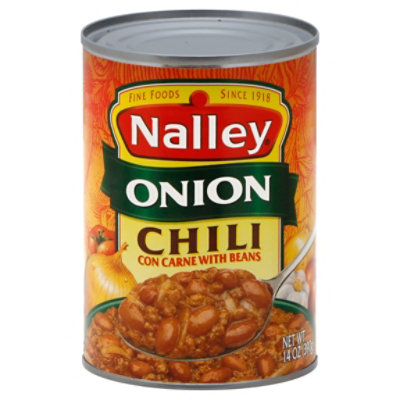 Nalley Chili Con Carne with Beans Onion - 14 Oz