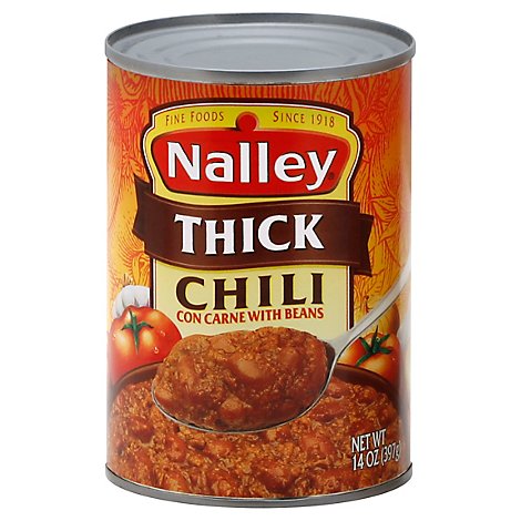 Nalley Chili Con Carne with Beans Thick - 14 Oz