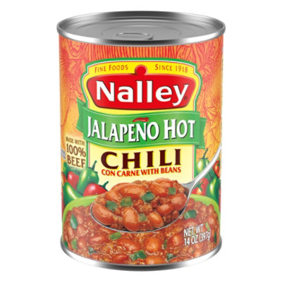 Nalley Jalapeno Hot Chili Con Carne With Beans - 14 Oz