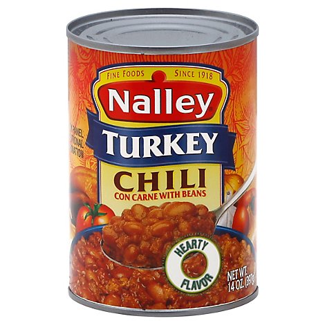Nalley Chili Con Carne with Beans Turkey - 14 Oz